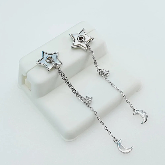 "925 Sterling Silver Cubic Zirconia Earrings, UU1P6A6114 - Picture 5 of 8